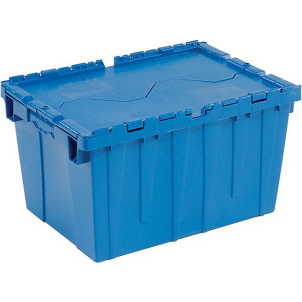 Global Industrial Blue Distribution Container With Hinged Lid 23-3/4x19-1/4x12-1/2 257813BL